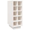 vidaXL Garrafeira 23x34x61 cm madeira de pinho maci&ccedil;a branco
