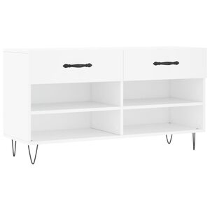vidaXL Banco sapateira 102x35x55 cm derivados de madeira branco