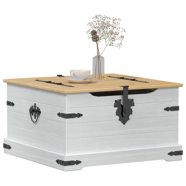 vidaXL storage box Branco 78 x 78 x 45 cm Madeira de Pinheiro S&oacute;lida