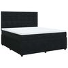 vidaXL Cama com molas/colch&atilde;o 180x200 cm veludo preto