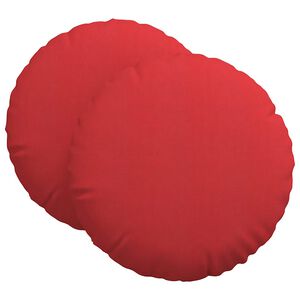 vidaXL Almofadas de Assento 2 pcs Vermelho &Oslash;80 x 29 cm tecido