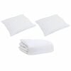 vidaXL Conjunto de Edredom com travesseiro 3 pcs Branco Pena de ganso