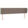 vidaXL Cabeceira cama abas tecido 163x23x78/88 cm cinzento-acastanhado