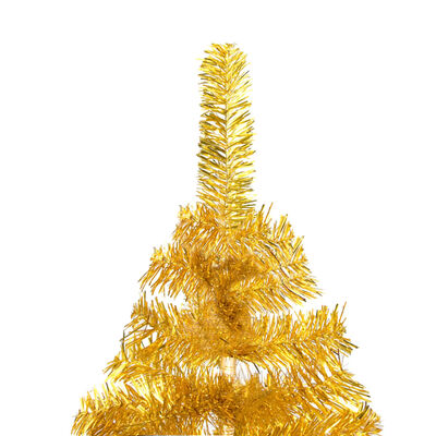 vidaXL Árvore Natal artificial pré-iluminada c/bolas 150cm PET dourado