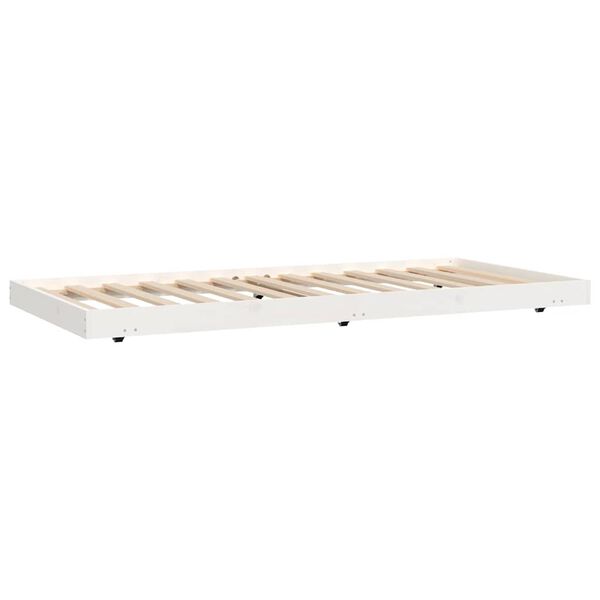 vidaXL Cama sem colch&atilde;o 90x190 cm madeira de pinho maci&ccedil;a branco