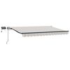vidaXL Toldo retr&aacute;til Cinza Claro e Branco 600 &times; 300 cm
