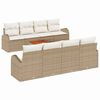 vidaXL Conjunto de Sof&aacute; de Jardim 9 unid. Bege vime PE
