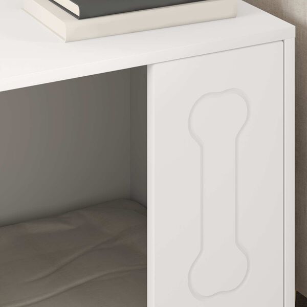 vidaXL Casinha para Cachorro Branco 44 x 42 x 49 cm Madeira processada