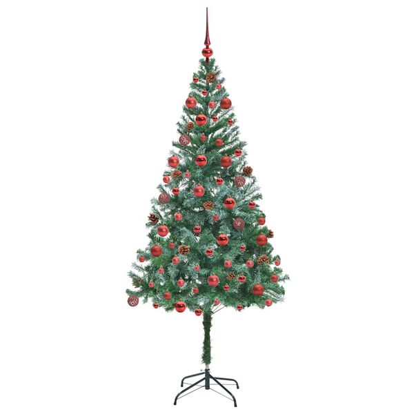 vidaXL &Aacute;rvore de Natal Artificial com 300 LEDs Verde 180 cm PVC e A&ccedil;o