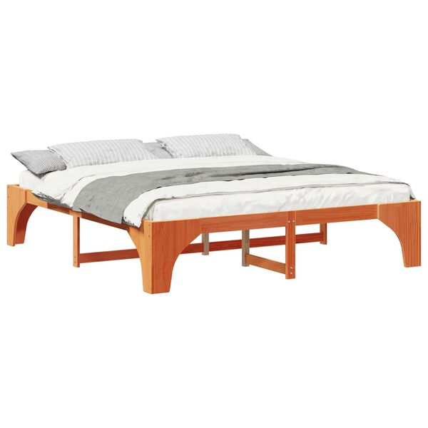 vidaXL Estrutura da Cama Castanho 200 x 200 cm