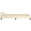 vidaXL Estrutura de cama c/ cabeceira couro artificial 120x200cm creme