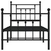 vidaXL Estrutura de cama com cabeceira e p&eacute;s 75x190 cm metal preto
