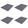 vidaXL Tapetes de porta PVC 4 pcs 90x60 cm cinzento