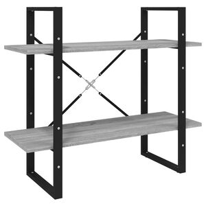 vidaXL Estante 2 prat. 80x30x70 cm derivados madeira cinzento sonoma