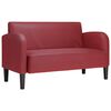 vidaXL Sof&aacute;-luvas 110 cm couro artificial vermelho tinto