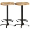 vidaXL Bancos de bar 2 pcs 66 cm madeira de mangueira maci&ccedil;a