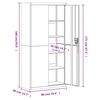 vidaXL Arquivador 90x40x180 cm a&ccedil;o antracite e branco