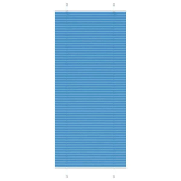 vidaXL Azul Plissada Cega 100x200 cm Largura Tecido 99,4 cm Poli&eacute;ster