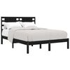 vidaXL Estrutura de cama 140x190 cm madeira de pinho maci&ccedil;a preto