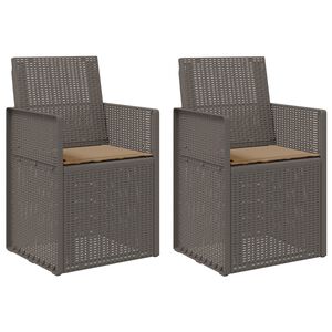 vidaXL Cadeiras de Jantar para Jardim 2 unid. Cinza claro e Taupe PP
