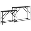 vidaXL Aparador 2 pcs Carvalho Preto 100 x 28 x 75 cm