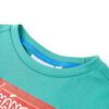 T-shirt infantil com mangas curtas menta-escuro 104