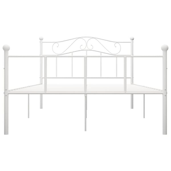 vidaXL Estrutura de cama 120x200 cm metal branco