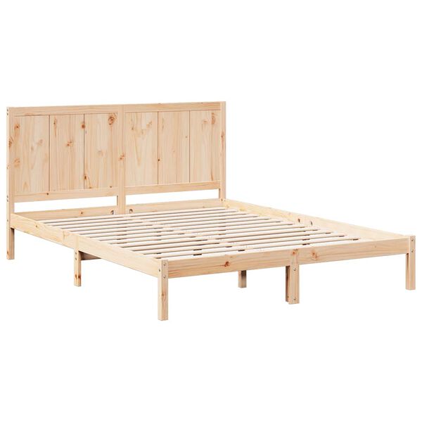 vidaXL Cama extra longa sem colch&atilde;o 200x210 cm madeira maci&ccedil;a