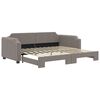 vidaXL Sof&aacute;-cama com gavet&atilde;o 100x200 cm tecido cinzento-acastanhado