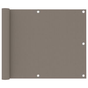 vidaXL Tela de varanda 75x300 cm tecido Oxford cinzento-acastanhado