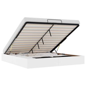 vidaXL Estrutura de cama otomana sem colch&atilde;o 180x200 cm branca