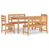 vidaXL 5 pcs conjunto de jantar p/ jardim madeira de teca maci&ccedil;a