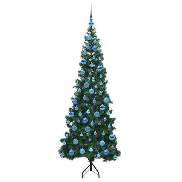 vidaXL &Aacute;rvore de Natal artificial de canto Verde 180 cm PVC e Metal