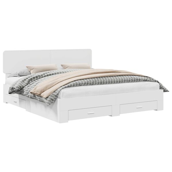 vidaXL Estrutura da Cama Branco 200 x 200 cm Madeira processada