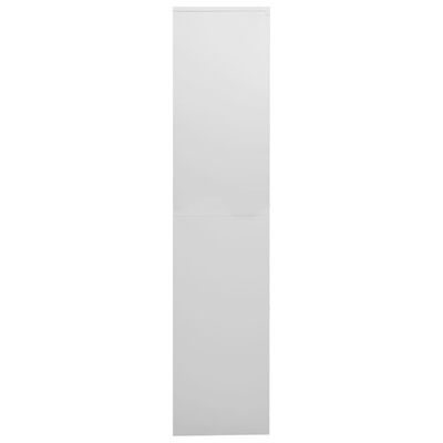 vidaXL Armário escritório 90x40x180 cm vidro temperado/aço cinza-claro