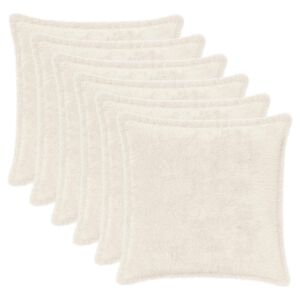 vidaXL Capa almofada 6 unid. HOUTEN Branco 30 x 30 cm