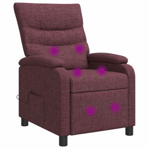 vidaXL Recliner de Massagem Roxo Tecido