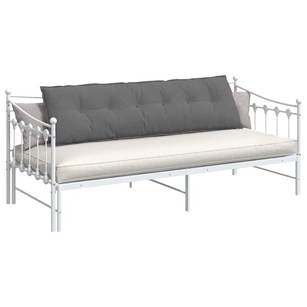 vidaXL Travesseiro para Costas Cinza Escuro 180 x 50 cm