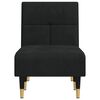 vidaXL Chaise longue veludo preto