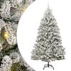 vidaXL &Aacute;rvore de Natal Artificial Verde e Branco 240 cm PVC e Metal