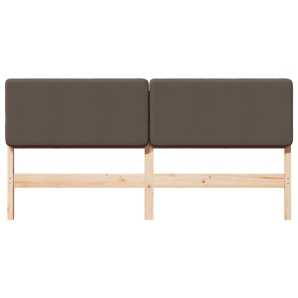vidaXL Cabeceira estofada com cabeceira Marrom e Taupe 200 cm