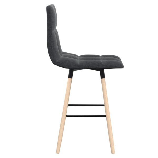 vidaXL Bancos de bar 2 pcs tecido cinzento-escuro