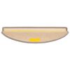 vidaXL Tapetes de escada 15 pe&ccedil;as 65x21x4 cm bege escuro meio redondo grande