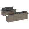 vidaXL Conjunto de Sof&aacute; de Jardim 8 unid. 7-N&uacute;mero de lugares Cinzeto
