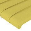 vidaXL Cabeceira de cama c/ luzes LED tecido 163x16x78/88 cm verde