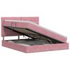 vidaXL Cama com arruma&ccedil;&atilde;o e colch&atilde;o Rosa 180 x 200 cm Veludo