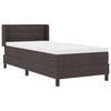 vidaXL Cama Box com colch&atilde;o Marrom Escuro 200 x 100 cm Poli&eacute;ster