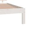 vidaXL Estrutura de cama 140x190 cm pinho maci&ccedil;o branco