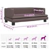vidaXL Cama para c&atilde;es 80x45x30 cm couro artificial castanho