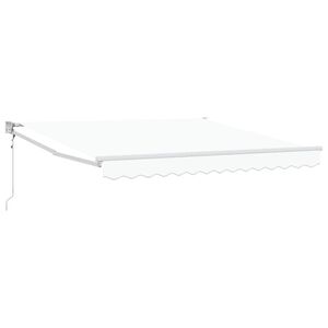 vidaXL Toldo Retr&aacute;til Branco 350 x 250 cm tecido